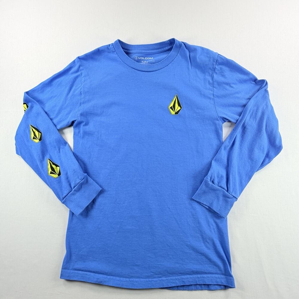Volcom Iconic Deadly Stones Long Sleeve Men’s Shirt Coastal Blue Size M Slim Fit